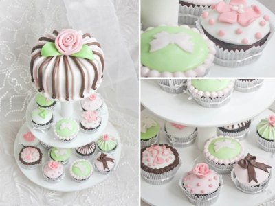 Свадебный  торт с капкейками