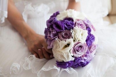 Гортензии в букете невесты