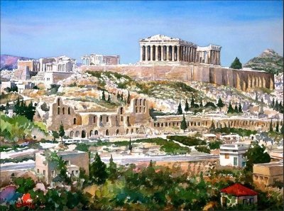 Красота Греции в акварели Пантелиса Зографоса