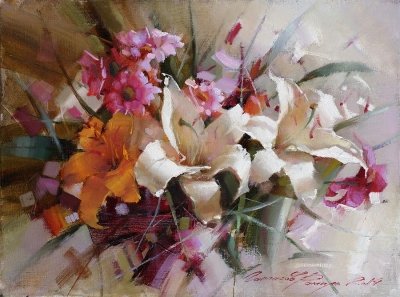 Рамиль Гаппасов и его картины цветов